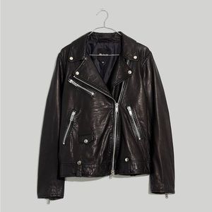 Madewell Washed Oversized Leather Jacket. 100% real authentic leather.